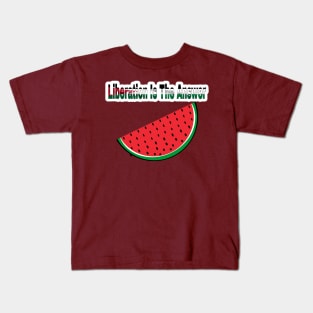 Liberation Is The Answer - Watermelon - Back Kids T-Shirt